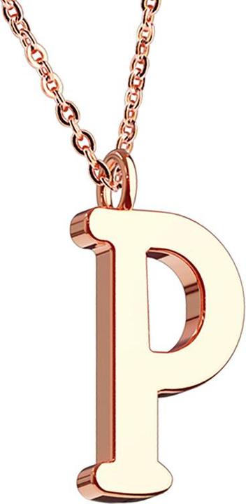 Immagine prodotto Star Piercing Catena con ciondolo in oro rosa lettera P (senza ottone, Acciaio chirurgico 316L)