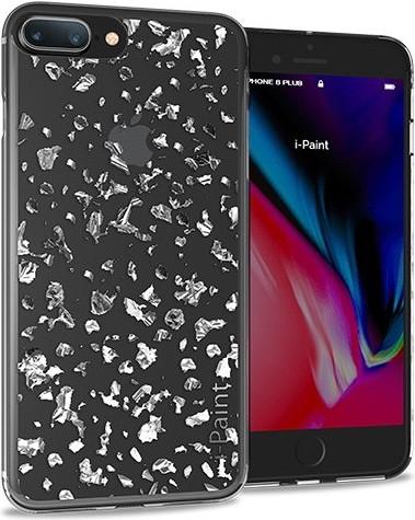 Actual product image I-Paint Glitter Flakes Case for iPhone 7/8 Plus - Silver (Apple iPhone 7 Plus)