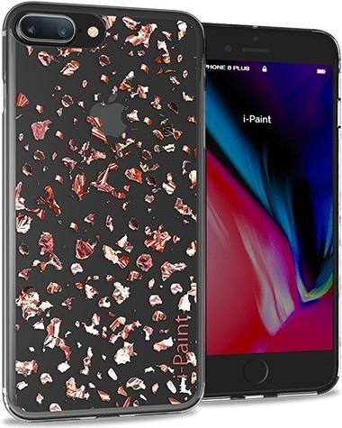 Immagine prodotto I-Paint Custodia Glitter Flakes per iPhone 7/8 Plus - Rosa (Apple iPhone 7 Plus, Apple iPhone 8 Plus)