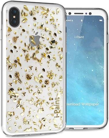 Produktbild I-Paint Glitter Flakes Case for iPhone XS/X - Gold (Apple iPhone X)