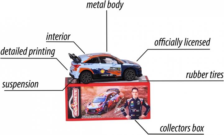 Actual product image Majorette WRC Hyundai i20 Coup