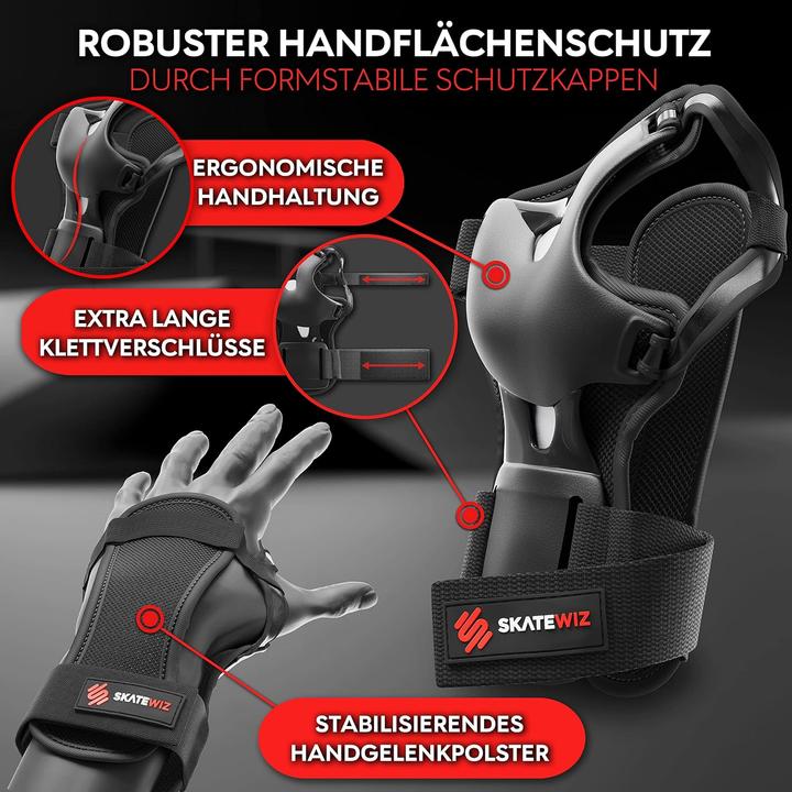 Produktbild Skatewiz Skate Protektoren Set (L, Handgelenkschoner, Knieschoner, Ellbogenschoner, Paar)
