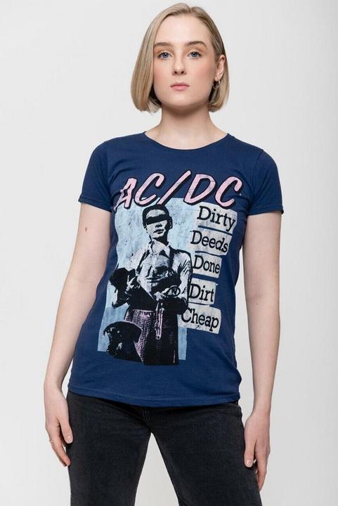Immagine prodotto AC/DC Maglietta vintage da donna/ragazzo Dirty Deeds Dirt Cheap (Azioni sporche fatte a buon mercato) (M)