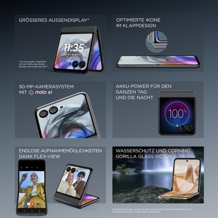 Productafbeelding Motorola Razr 50 (256 GB, Koala Grijs, 6.90", SIM + eSIM, 50 Mpx, 5G)
