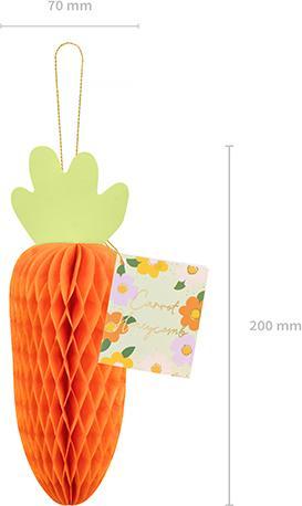 Produktbild Partydeco Paper decoration honeycomb Carrot, orange, 20 cm (1 pkt / 1 pc.) (1 x, 20 x 7 cm)