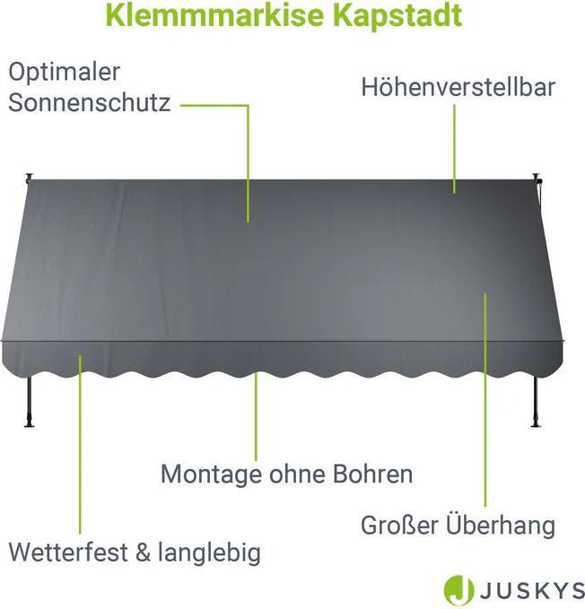 Produktbild Juskys Klemmmarkise Kapstadt (4 m)