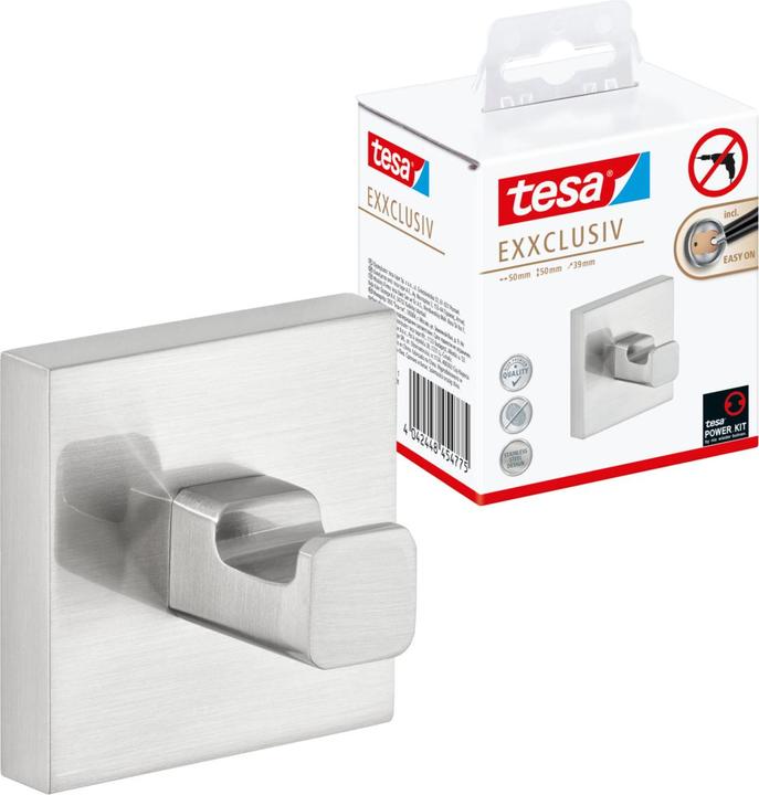 Actual product image tesa EXXCLUSIV Towel hook incl. adhesive solution without drilling
