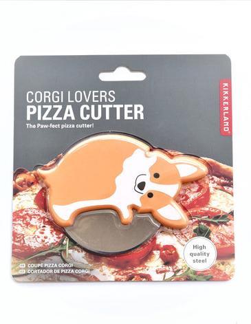 Produktbild Kikkerland Pizzaschneider Corgi Lovers Orange/Weiss