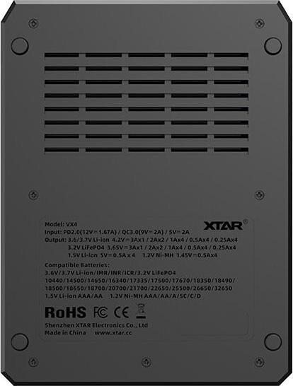 Produktbild Xtar Ladegerät für 18650 Akkus VX4 SET (Ladegerät inkl. Akku)