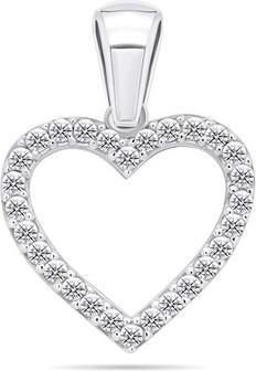 Produktbild Brilio Silver - Dazzling heart pendant with zircons PT09W