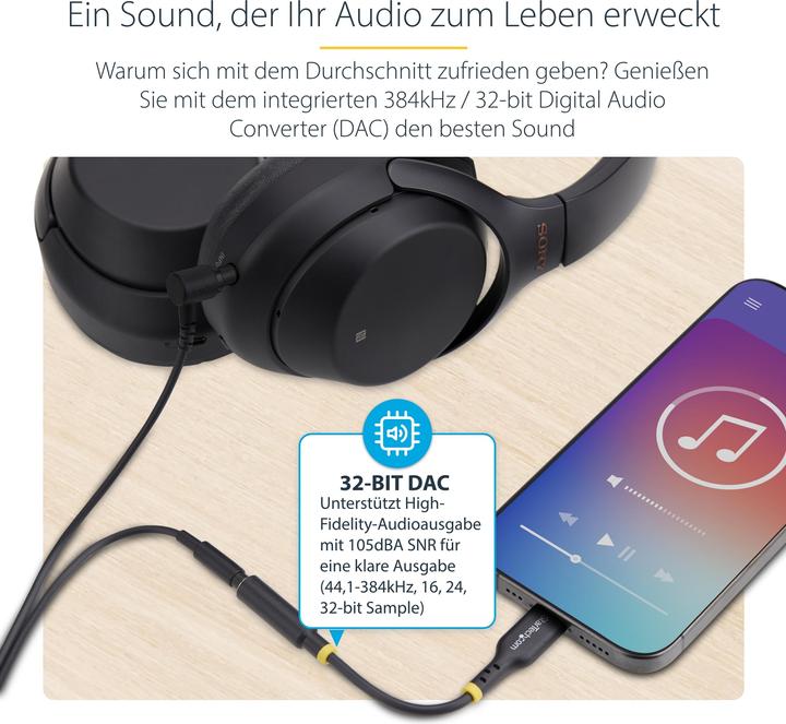 Produktbild StarTech Adap USB-C to 3.5mm Audio (M/F)