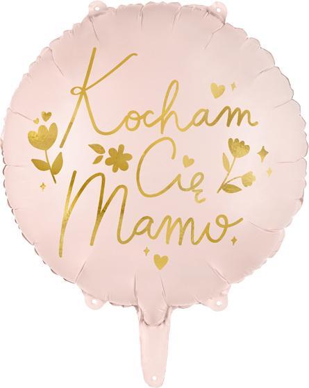 Image du produit Partydeco Ballon en mousse "Kocham Cię Mamo", 45 cm, rose (1 pkt / 1 pc.) (1 x)