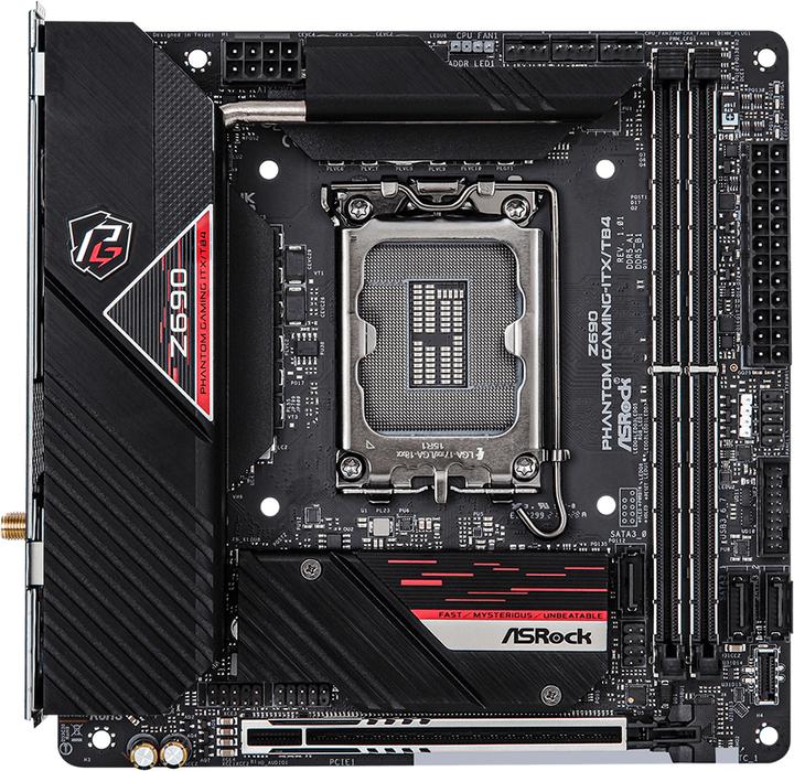 Image du produit AsRock Z690 Phantom Gaming-ITX/TB4 (LGA 1700, Intel Z690 (DDR5), Mini-ITX)