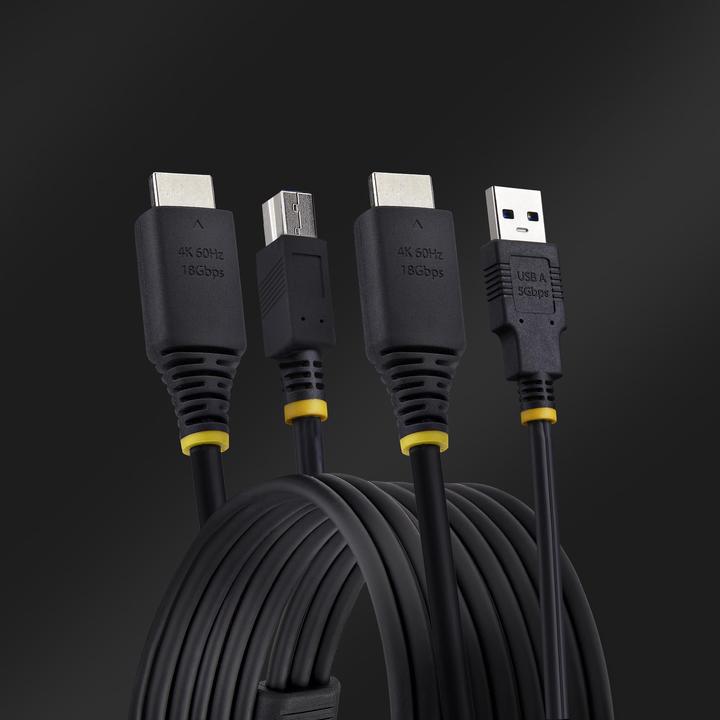 Productafbeelding StarTech .com HU12210-KVM-CABLE, 3,1 m, USB, USB, HDMI, Schwarz, HDMI + USB 3.2 Gen 1 Type-A