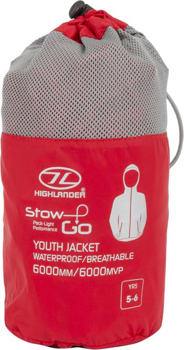 Image du produit Highlander Stow & Go Kids Red Pky Jkt - 7/8 (6 7/8)