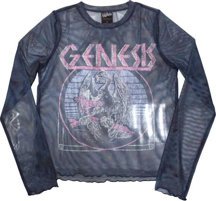Actual product image Universal Textiles Womens/Ladies Bird Hand Mesh Long-Sleeved Crop Top (M)