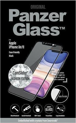 Produktbild PanzerGlass Edge-to-Edge Swarovski CamSlider (1 Stück, Apple iPhone 11, Apple iPhone XR)