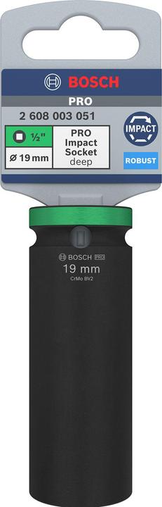 Actual product image Bosch Professional Zubehör PRO Impact socket, 1/2", 19 mm, deep (19 mm)