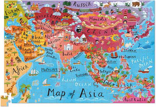 Immagine prodotto Crocodile Creek Puzzle e poster Asia (200 pezzi)