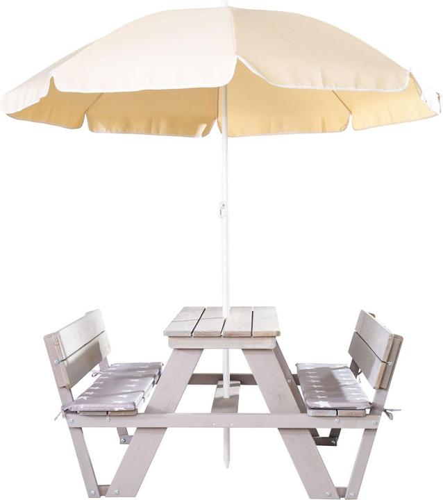 Produktbild Roba Kindersitzgruppe ‚PICKNICK for 4‘ Outdoor +, mit Lehne, mit Schirm Set (Kindersitzgruppe)
