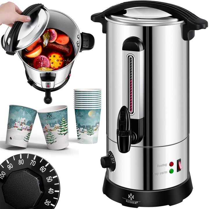 Kesser Chaudière à vin chaud 10L acier inoxydable (10 l)