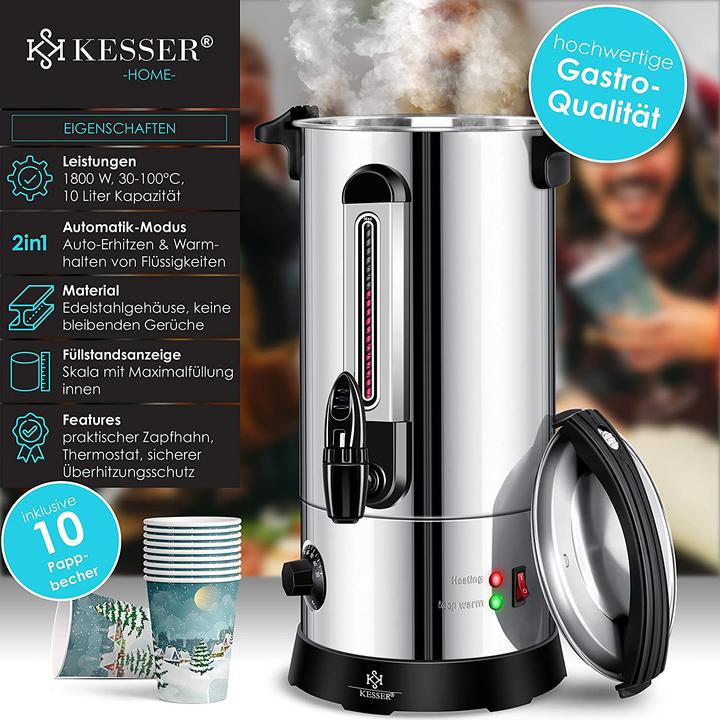 Actual product image Kesser Gluehwein Kettle 10L Stainless Steel (10 l)