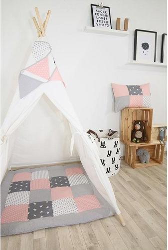 Produktbild Ullenboom Krabbeldecke Sterne rosa 120 cm x 120
