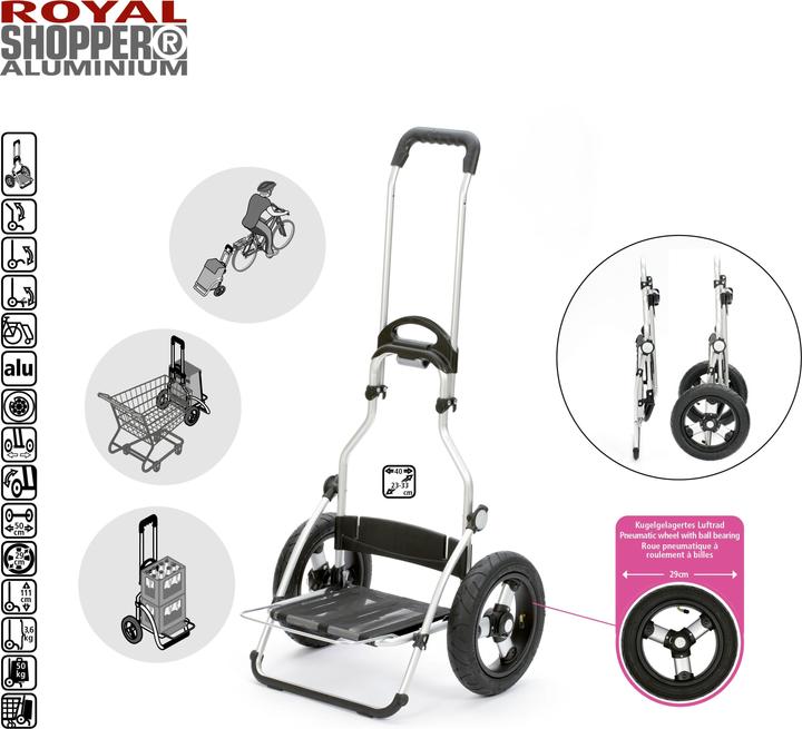 Image du produit Andersen Royal Shopper Lotta chariot à provisions 59 cm avec roues gonflables
