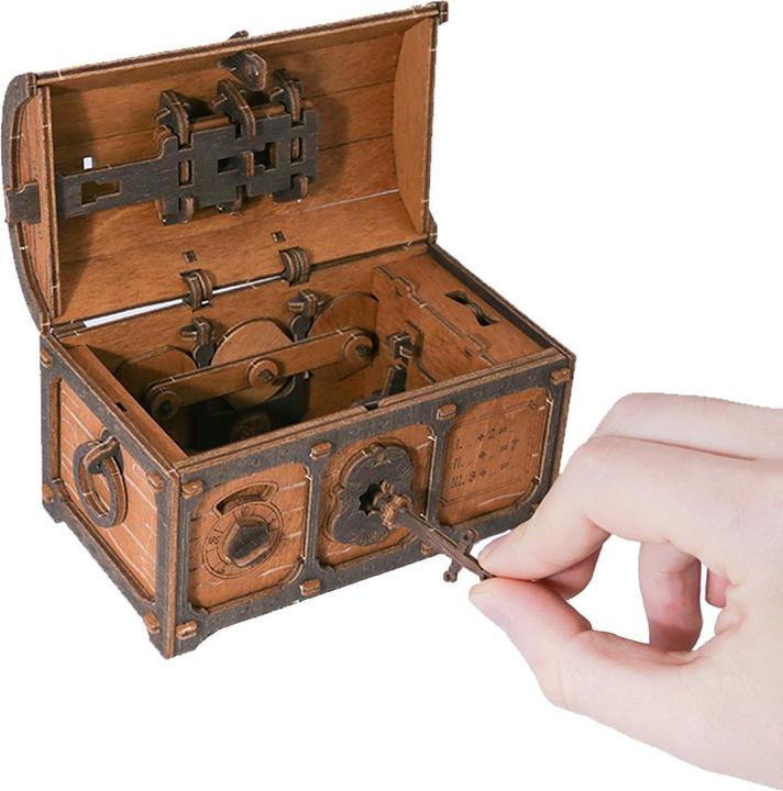 Actual product image WoodenCity Holzmodel 3D Treasure Chest (165 pieces)