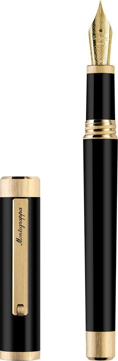 Immagine prodotto Montegrappa Stilografica Iszei2iy mg, oro giallo zero, pennino in acciaio F (Nero, Oro)