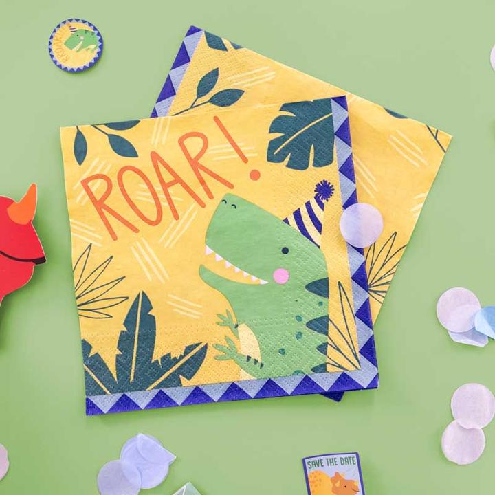 Actual product image Amscan Dinosaure (16 x, 33 x 33 cm)