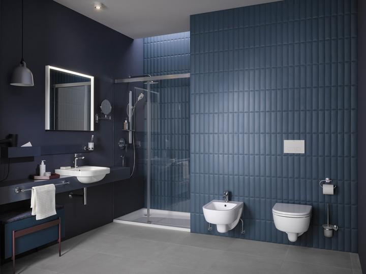 Image du produit Duravit Ensemble brosse D-CODE pour montage mural, verre chromé mat