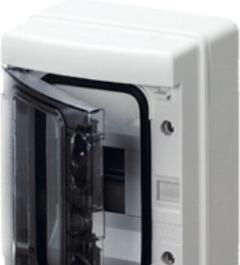 Immagine prodotto Gewiss GEWI GW40103 Quadro di distribuzione piccolo con porta trasparente IP65 298x260x140mm 1x12TE senza P (Morsettiere)