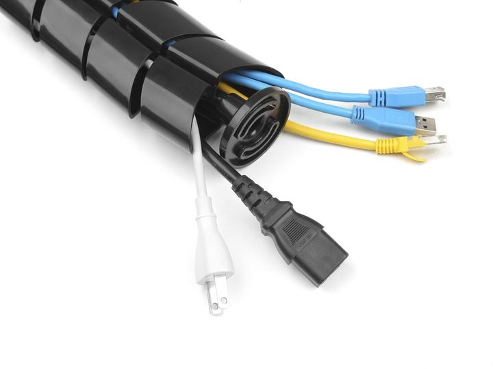 Produktbild equip Doppel-Kabelführung 73cm für Untertischmontage schwarz (Kabelkanal, 6.30 cm)