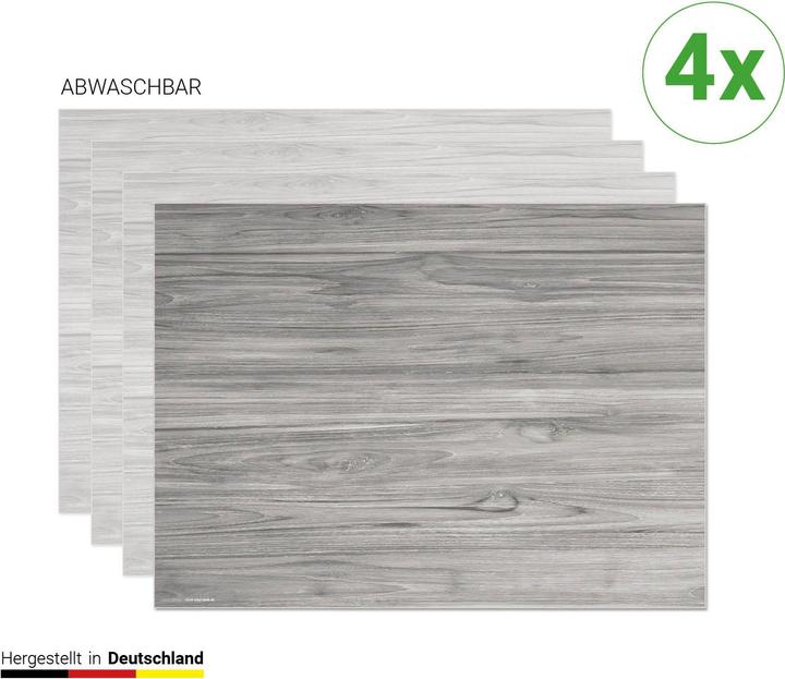 CoverYourDesk Tischset Graue Holzmaserung