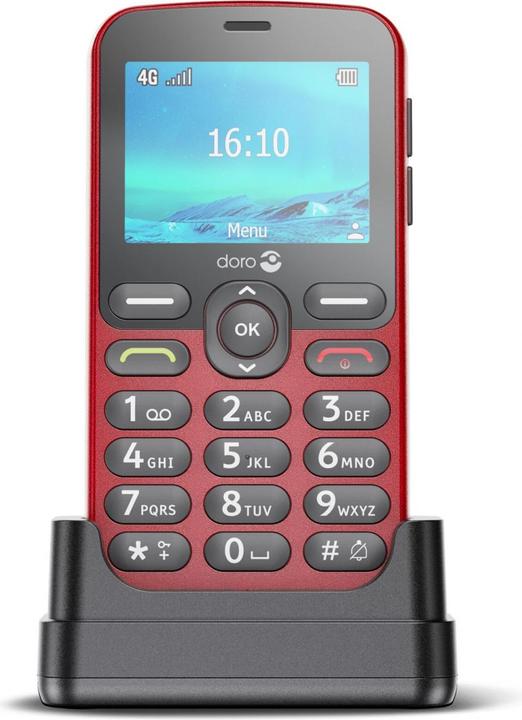 Image du produit Doro 1880 4G sans adaptateur secteur rouge (2.40", 0.31 Mpx, 4G)