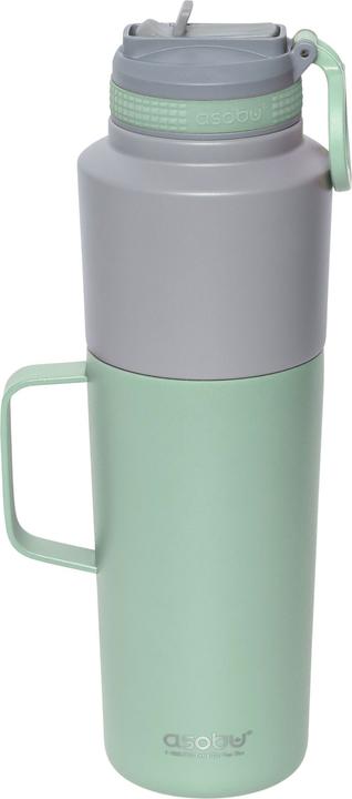 Asobu Twin Pack Bottle with Mug Mint, 0.9 L + 0.6 L (0.90 l)