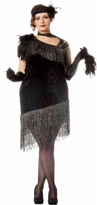 Produktbild Metamorph 20er Jahre Samtkleid mit Glitterfransen (46)