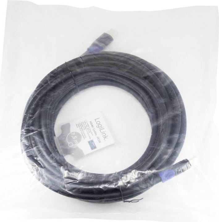 Actual product image LogiLink HDMI (Typ A) — HDMI (Typ A) (7.50 m, HDMI)