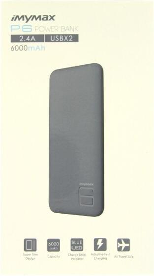 Produktbild Mymax iMYMAX Power Bank 6.000mAh grau P6 (6000 mAh)