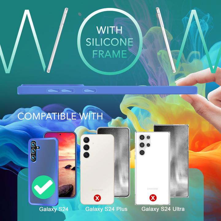 Image du produit Nalia Étui hybride semi-transparent avec cadre de protection (Samsung Galaxy S24)