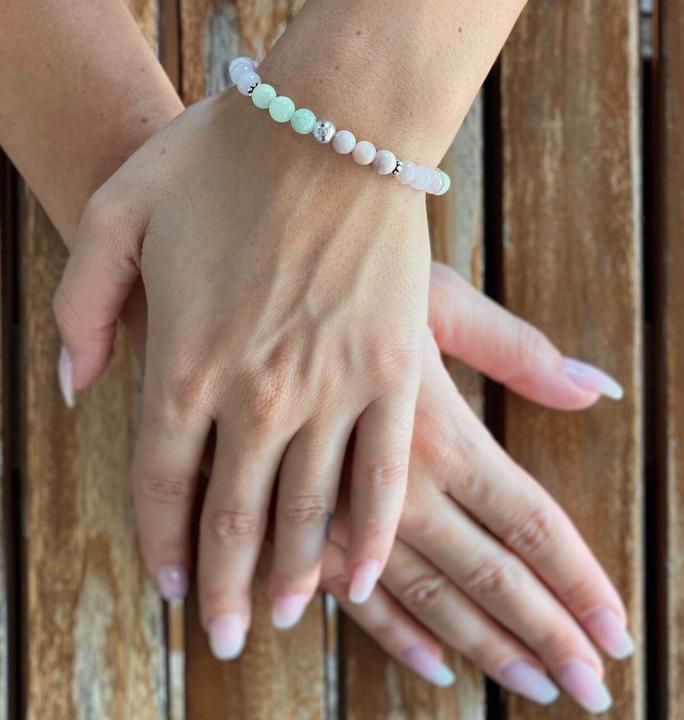 Immagine prodotto Balibay Concetta (18 cm, Argento 925, Quarzo rosa, Pietra lunare, Pietra preziosa, Morganite)