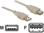 Produktbild Delock USB2.0-Verlängerungskabel, 3m, beige (3 m, USB 2.0)