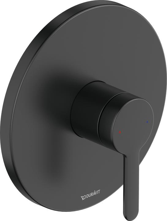 Actual product image Duravit Single lever shower mixer C.1 concealed, round black matt