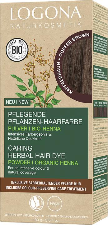 Produktbild Logona Pflegende Pflanzen-Haarfarbe Pulver Kaffeebraun (090 Dunkelbraun)