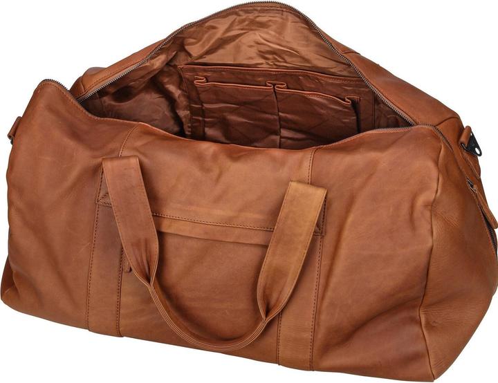 Produktbild The Vegan Cow Chesterfield Brand Leren Weekendtas Cognac Hudson (54 l)