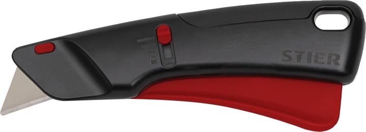 Produktbild Stier Sicherheits-Cuttermesser Premium mit 10 Ersatz-Klingen, automatischem Klingeneinzug (Cutter)
