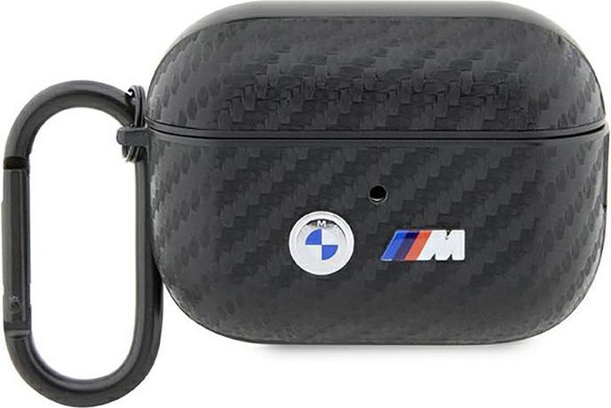 Produktbild BMW BMAP2WMPUCA2 AirPods Pro 2 gen cover czarny/black Carbon Double Metal Logo (Kopfhörer Hülle)