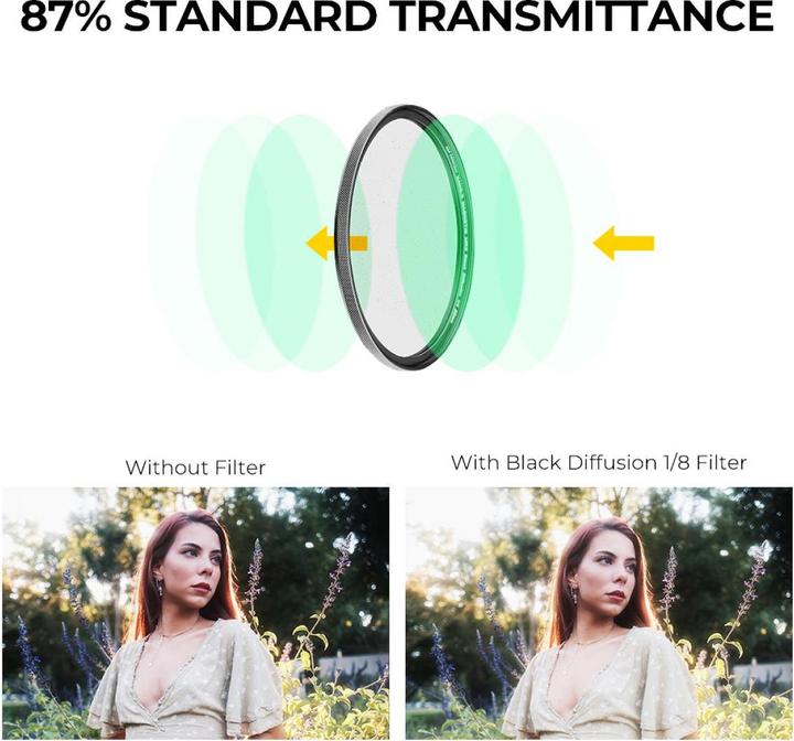Produktbild K&F Concept Magnetic 1/8 Black Mist Filter Nano X 55mm (KF-1836) (Black Mist Filter, 55 mm)