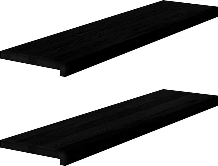 Immagine prodotto VidaXL Gradini per scale 2 pz. Marrone scuro 100x25x2 cm in rovere massiccio